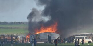 Incendio al Gran Ghetto, ruspe al lavoro