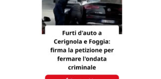 Furti d’auto, cittadini foggiani esasperati lanciano una petizione