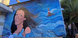 Manfredonia, il volto di Giusy torna a vivere su una parete
