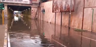 Maltempo a Foggia, allagato il sottopasso di viale Fortore