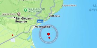 Terremoto a Manfredonia, scossa localizzata a 27 km di profondità